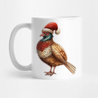 Vintage Christmas Pheasant Mug